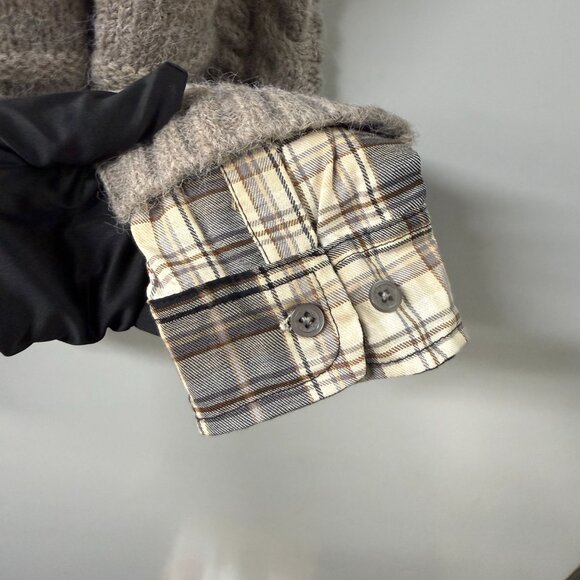 Acne Studios Cable Knit & Flannel Cardigan - Size L - Picture 3 of 5